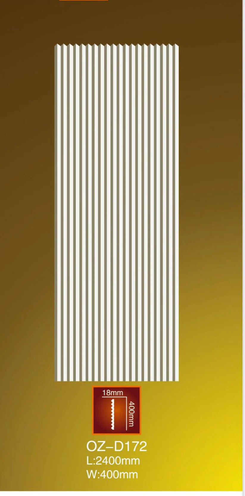 Dekoratív poliuretán bordázat D172 240 x 40 cm