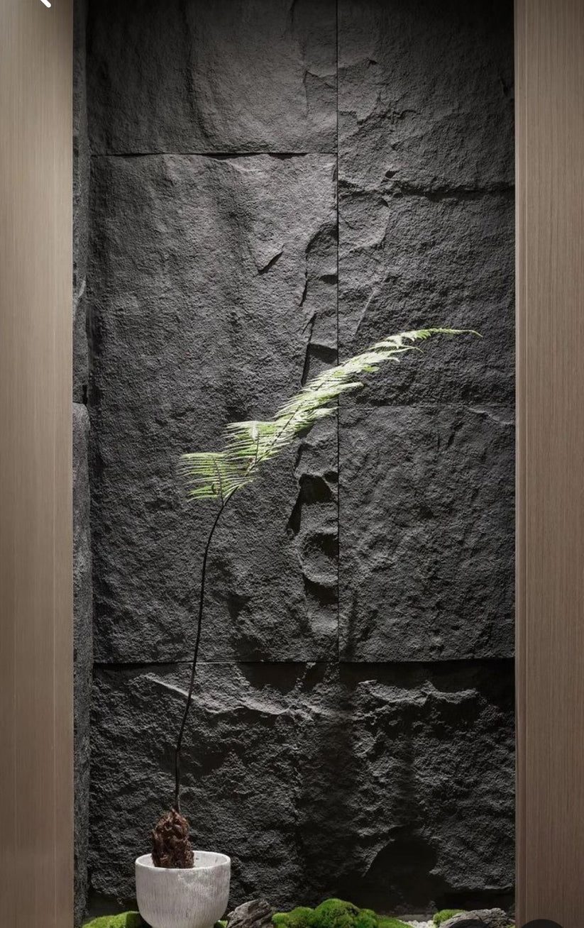 Kőhatású Falpanelek - fekete