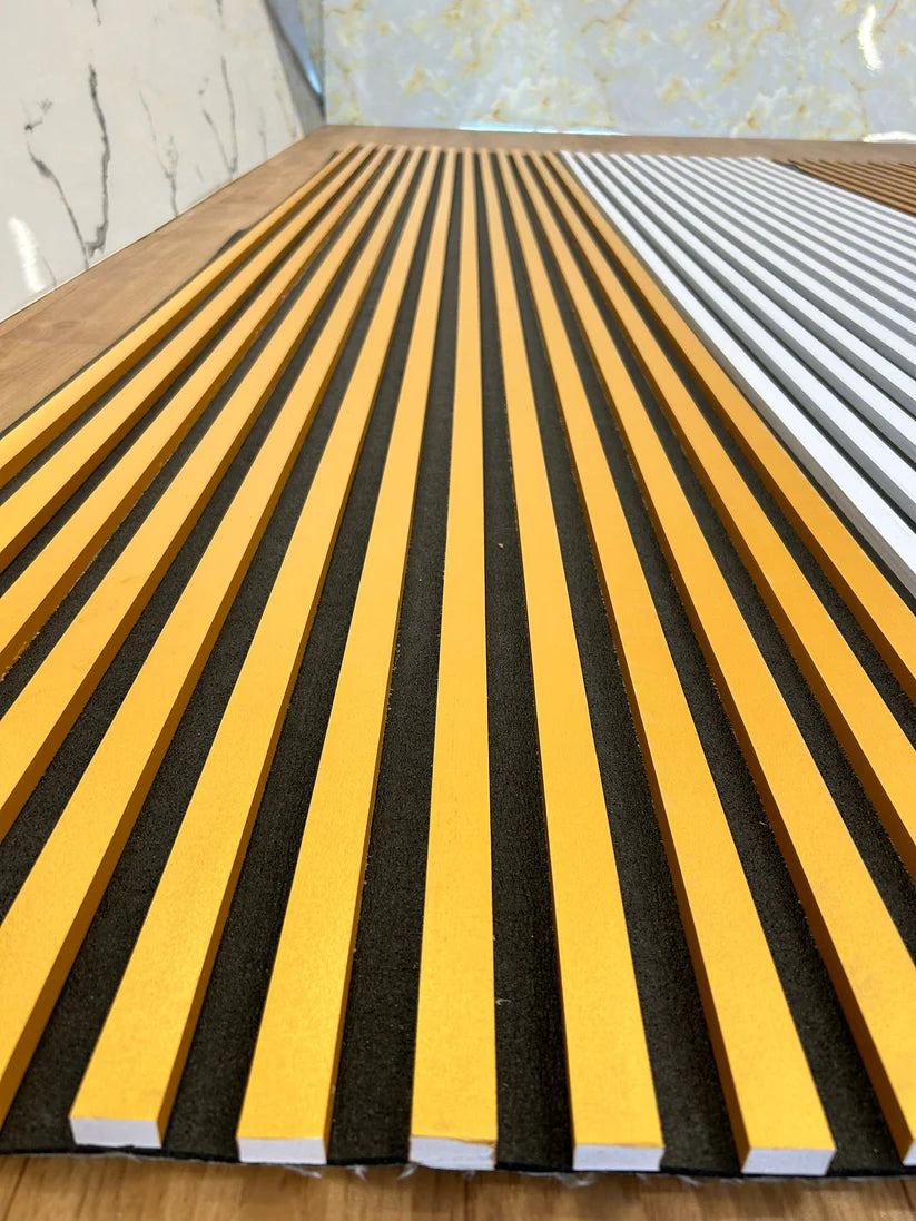 Akusztikus / hangelnyelő fali panel, dekoratív MDF bordázat